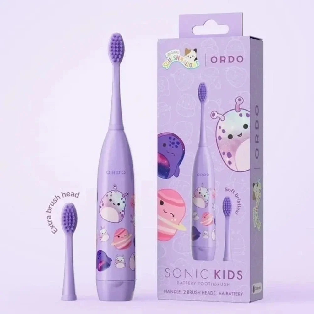 Ordo Sonic Kids Battery Toothbrush - Purple Squishmallows Daxxon -For Kids/Girls